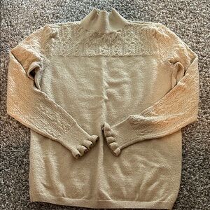 Long sleeve gold fleck sweater size small women’s with sleeve and chest detail